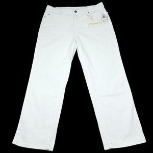 Curve Appeal Rae High Rise Straight Jeans Size 10 30 White Concealed Comfort